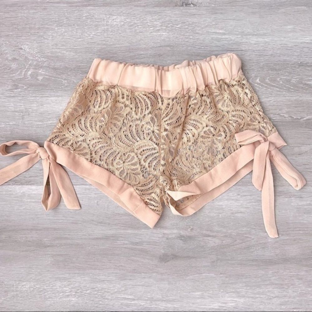 Lace Beach Cover Up Shorts XS